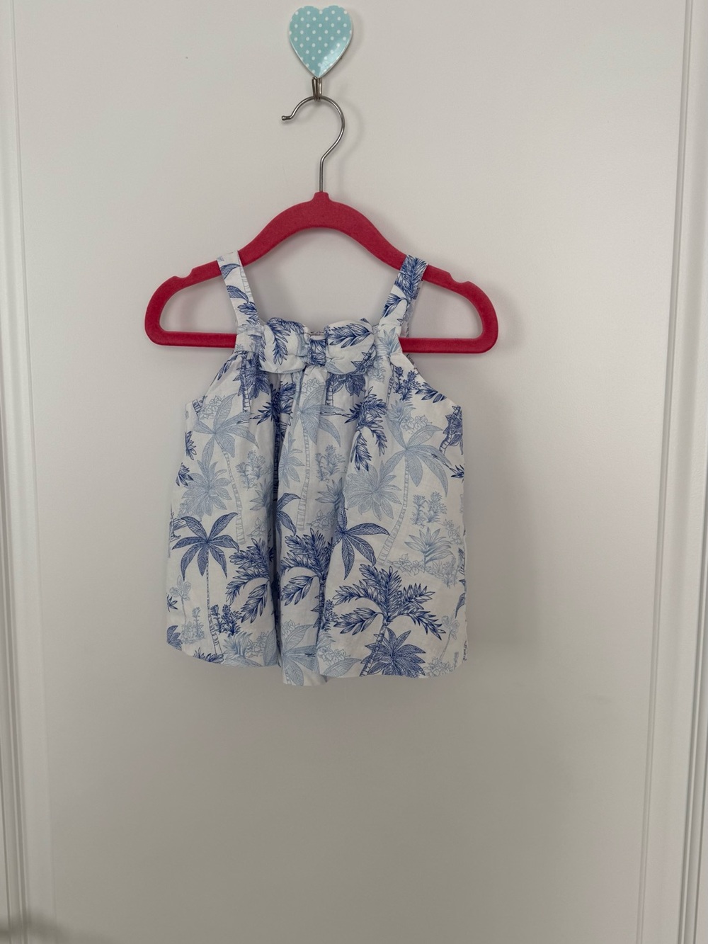 Janie and Jack White and Blue Tropical Print Girls' Camisole